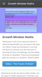 Mobile Screenshot of growthmindsetmaths.com